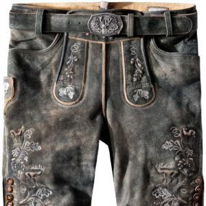 Trachtenlederhose Bastian (grau gespeckt