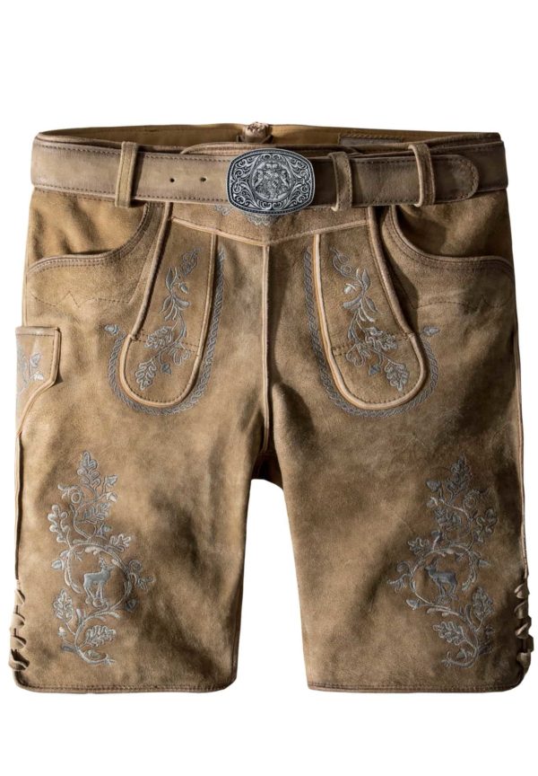 Trachtenlederhose Leonardo (sand gespeckt-grau