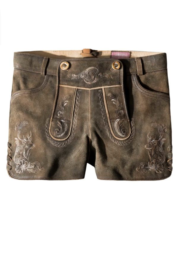 Trachtenlederhose Leya (kiesel gespeckt