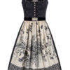 Midi Dirndl 70 cm schwarz creme Gloria 015481 ~ 32