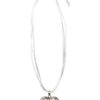 Collier mit Herzanhänger 000156 ~ weiß