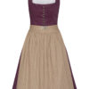 Midi Dirndl 70cm aubergine taupe Franziska 006297 ~ 32