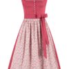 Dirndl lang 80 cm himbeer natur Celine 014326 ~ 36