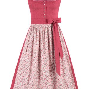 Dirndl lang 80 cm himbeer natur Celine 014326 ~ 36