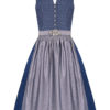 Midi Dirndl 65cm blau grau Lotte 003449 ~ 32
