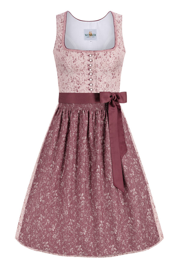Midi Dirndl 70 cm altrosa rosenholz Xenia 014397 ~ 32