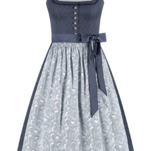 Midi Dirndl 70 cm dunkelblau weiß Vanessa 014396 ~ 32
