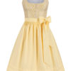 Midi Dirndl 70 cm gelb natur Gerti 014327 ~ 32
