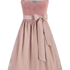 Midi Dirndl 70 cm rosenholz altrosa Samt Sarah 016252 ~ 32