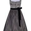 Midi Dirndl 70cm schwarz gemustert Stretch Chloe 011800 ~ 38