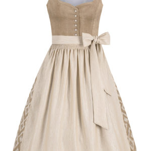 Midi Dirndl 70 cm taupe natur Cord Davina 014407 ~ 32