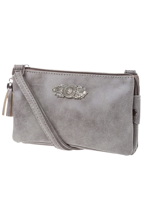 Dirndltasche Sophie mit Ornament 008413 ~ hellgrau