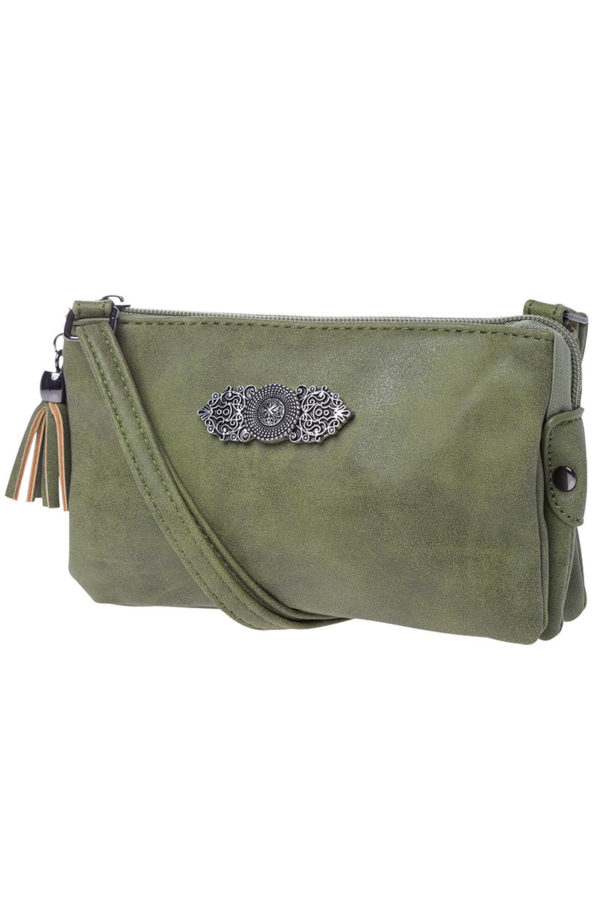 Dirndltasche Sophie mit Ornament 008413 ~ oliv