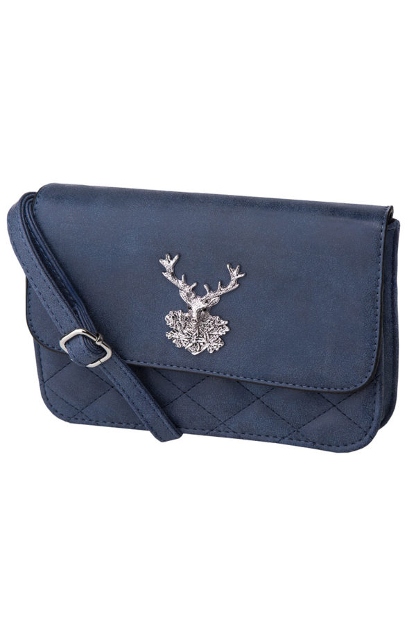 Trachtentasche Hirsch mit Steppung 003029 ~ blau