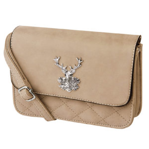 Trachtentasche Hirsch mit Steppung 003029 ~ taupe