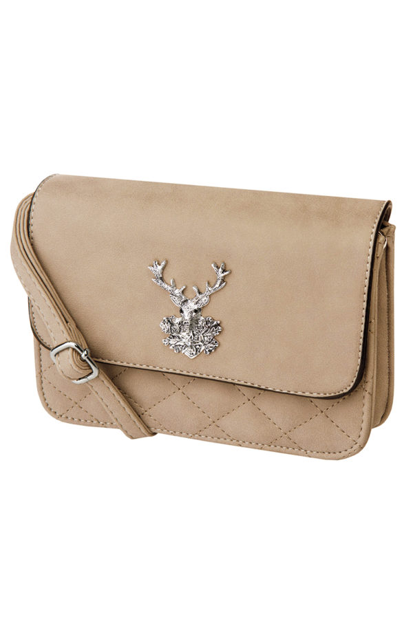 Trachtentasche Hirsch mit Steppung 003029 ~ taupe