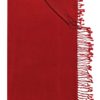 Trachtentuch 70 x 200 cm rot mit Fransen 002958