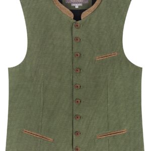 Trachtenweste FRANZ (slim fit) ~ 44 ~ oliv