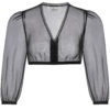 Dirndlbluse aus Chiffon ~ 32 ~ schwarz