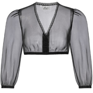 Dirndlbluse aus Chiffon ~ 32 ~ schwarz
