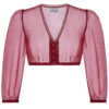 Dirndlbluse aus Chiffon ~ 32 ~ rot