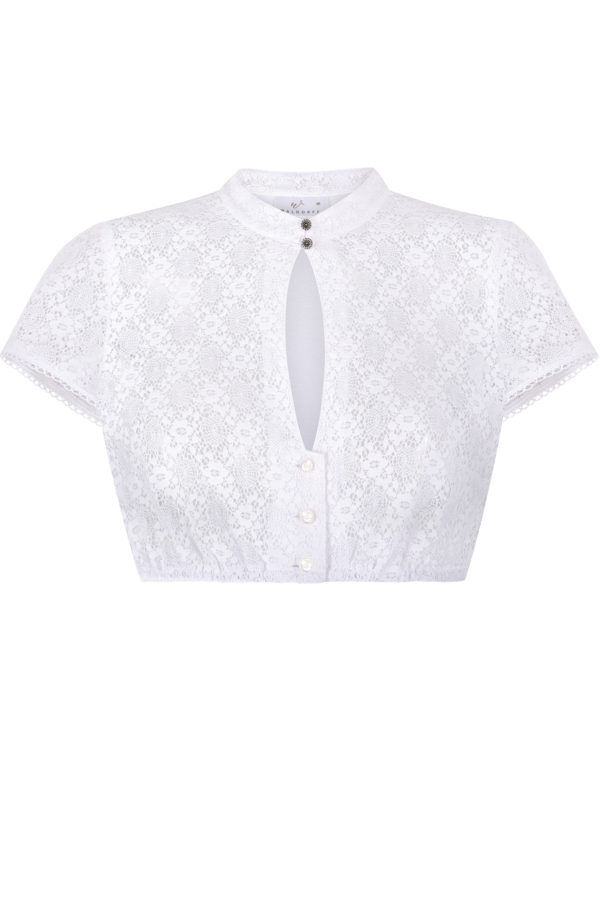 Dirndlbluse AUGENSTERN ~ weiß ~ 30