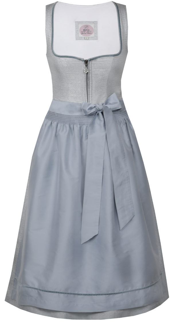 Dirndl HOHENAU (65 cm) silbergrau ~ 32 ~ silber