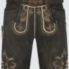 Lederhose Nero mit Gürtel