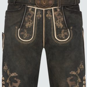 Lederhose Nero mit Gürtel