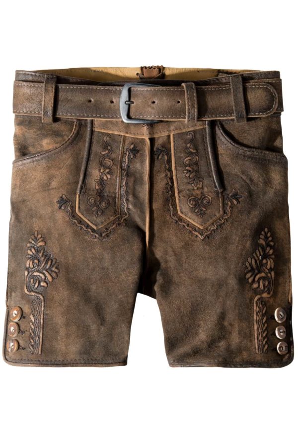 Kinderlederhose Michel (muskat gespeckt