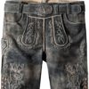 Trachtenlederhose Lee (grau gespeckt