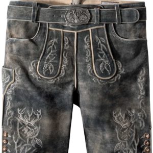 Trachtenlederhose Lee (grau gespeckt