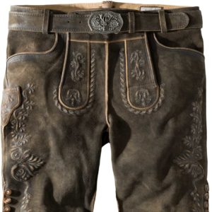 Trachtenlederhose Oliver (kiesel gespeckt