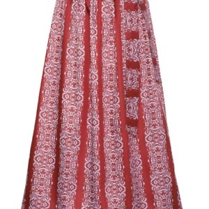 Dirndlschürze lang 90 cm rot-weiß 001253 ~ M