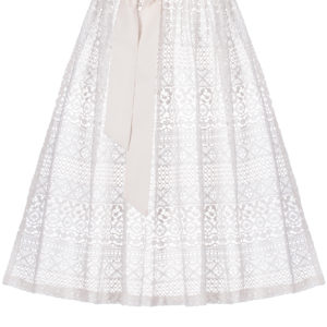 Dirndlschürze aus Häkelspitze (60 cm) weiß ~ XL