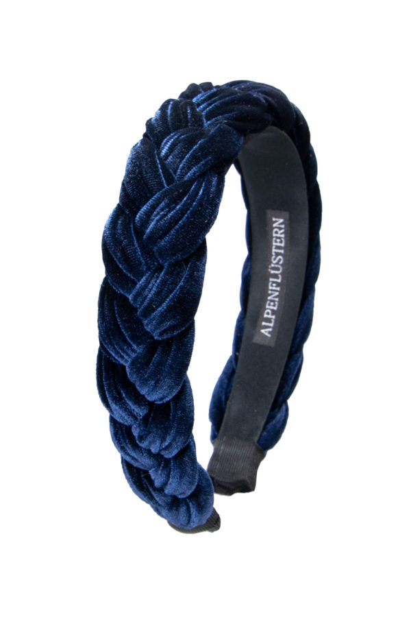 Samt Haarreif in Flechtoptik ~ blau