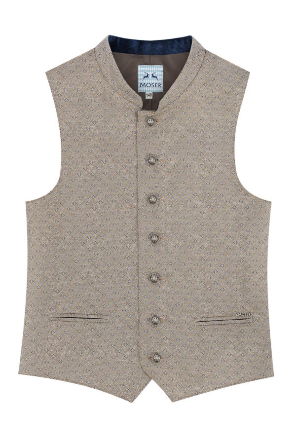 Kinder Trachtenweste BEN ~ 104 ~ taupe