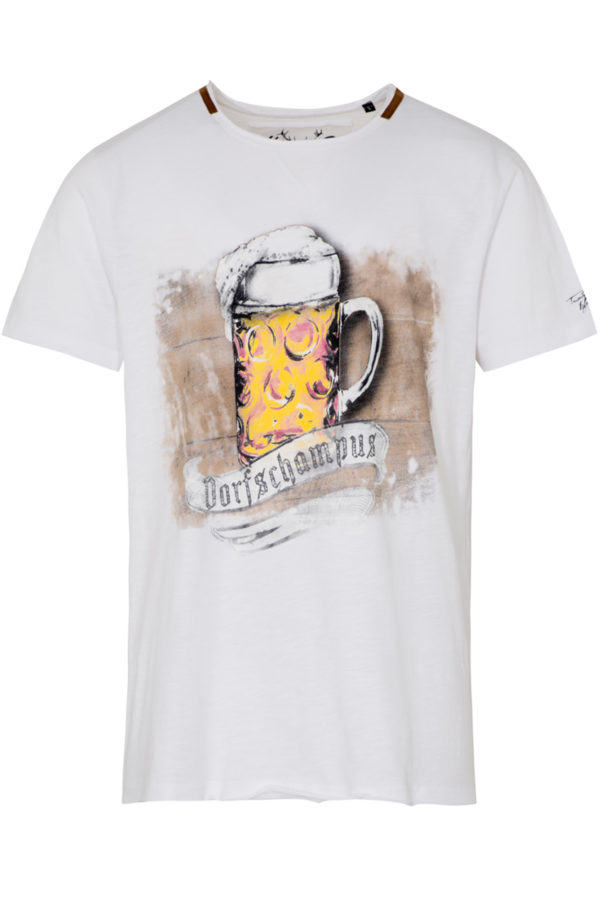 Trachtenshirt DORFSCHAMPUS ~ weiß ~ 3XL