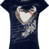 Trachtenshirt ANABEL ~ L ~ dunkelblau