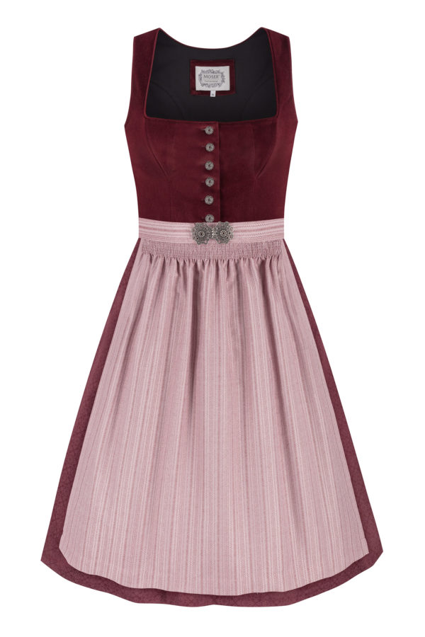 Dirndl ROSANNA (65 cm) ~ 34 ~ dunkelrot