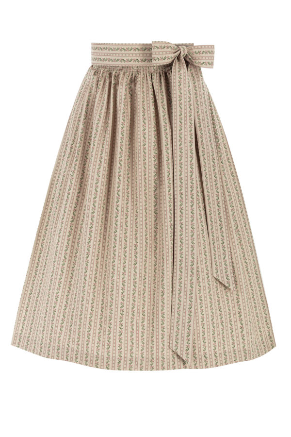 Dirndlschürze mit Rankenmuster (70 cm) ~ L ~ natur