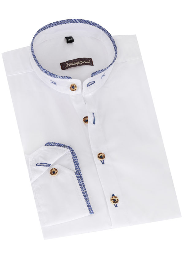 Trachtenhemd VINZENT (slim fit) ~ weiß