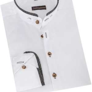 Trachtenhemd VINZENT (slim fit) ~ 36 ~ weiß