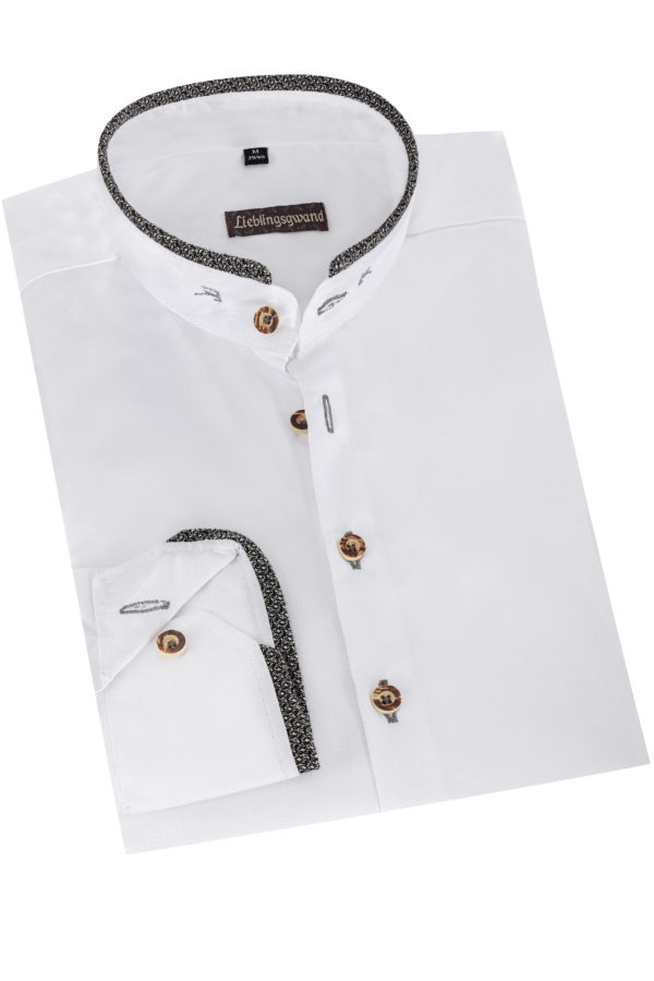 Trachtenhemd VINZENT (slim fit) ~ 36 ~ weiß