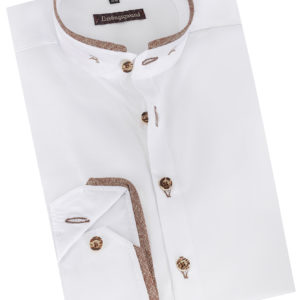 Trachtenhemd VINZENT (slim fit) ~ 38 ~ weiß