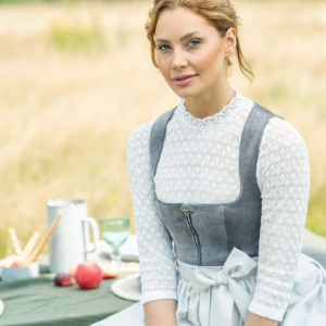 Dirndl MARKTL (65 cm) asphaltgrau ~ 30 ~ grau