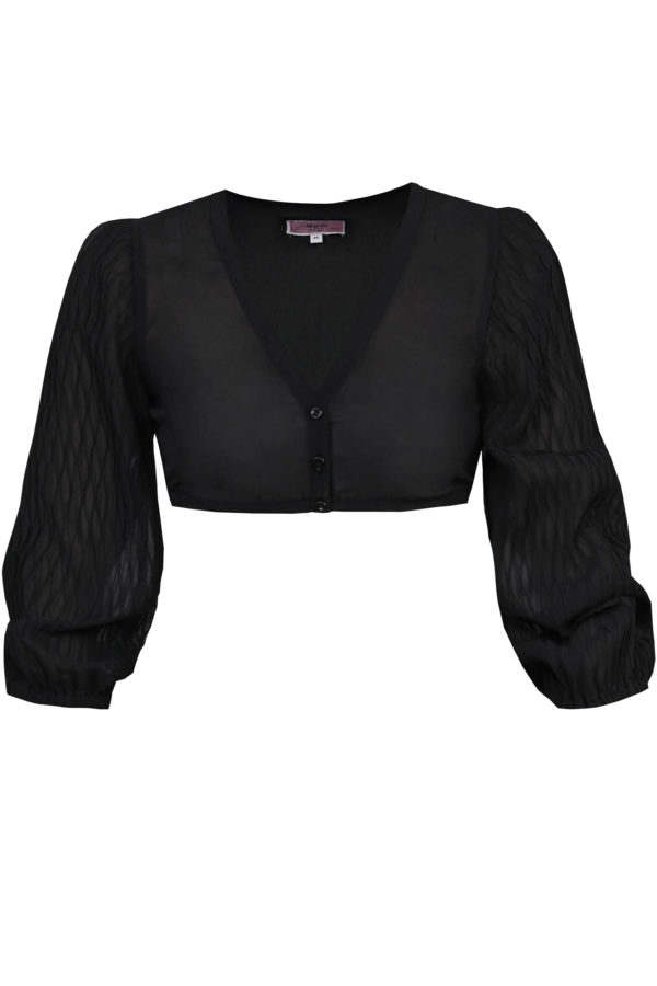 Dirndlbluse NANDLSTADT ~ 36 ~ schwarz