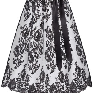 Dirndlschürze aus Blumenspitze (70 cm) ~ L ~ schwarz