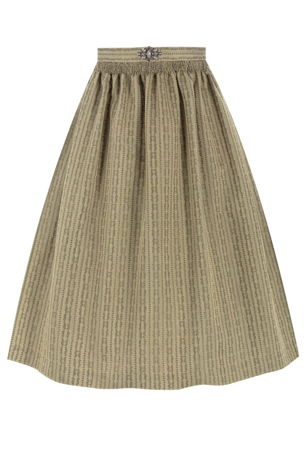 Dirndlschürze mit Schmuck-Schließe (70 cm) ~ L ~ salbei