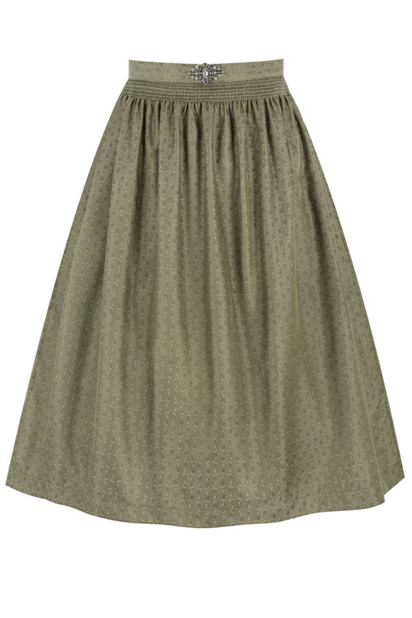 Dirndlschürze mit Schmuck-Schließe (70 cm) ~ L ~ oliv